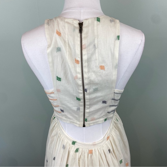 Free People New Romantics Etched Swing Back Cutout Maxi Halter boho Dress Small - Picture 7 of 13